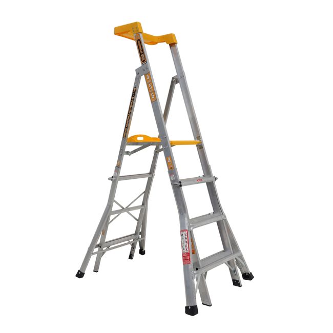 Gorilla 1.15m-1.75M 150KG Adjustable Aluminium Platform Ladder RPL0406-I
