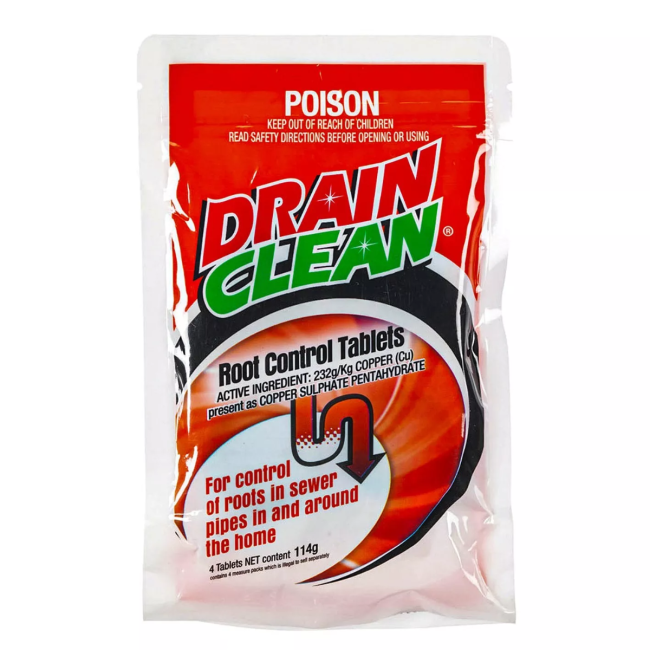 Drain Clean 4x 114g Root Control Tablets 3096360