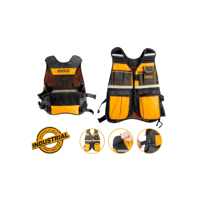 INGCO Tool Vest 7 Pocket – Adjustable Tradesman Work Vest HTVT0901