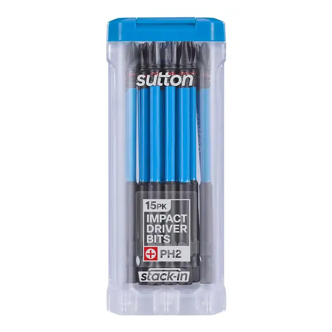 Sutton 15PC SUPATORQ Phillips Ph2x100mm Screwdriver Bit Set S200 S200T15E02