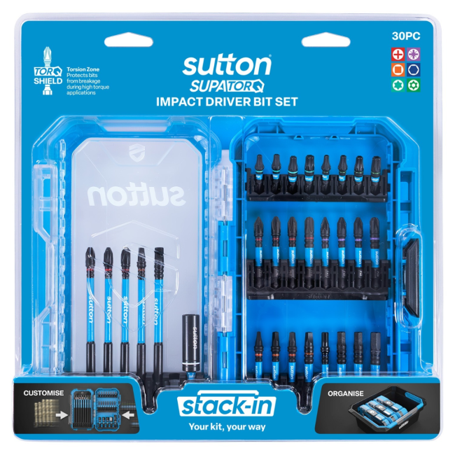 Sutton 30Pc S250 Supatorq Insert/Power Stack-In Screwdriver Bit Set S250S30A