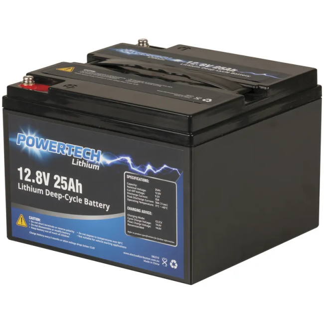 Powertech 12.8V 25Ah Lithium Deep Cycle Battery SB2213