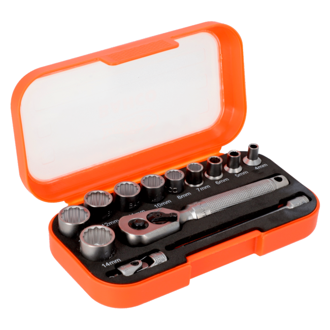 Bahco 1/4" Square Drive Socket Set 13PC SBS13MC10.5