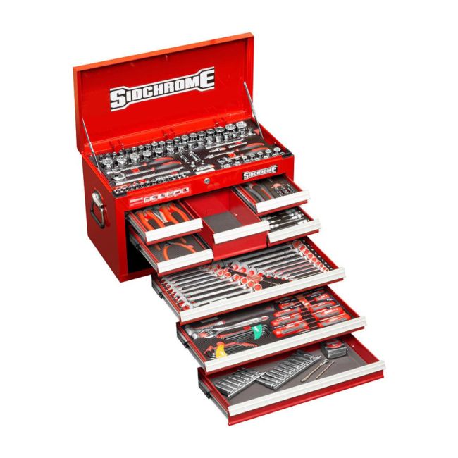 Sidchrome 204PC 8 Drawer Tool Kit Metric/AF SCMT10158