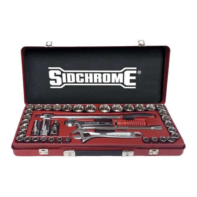Sidchrome 42Pc 1/2Dr Socket Set With Adj SCMT10356