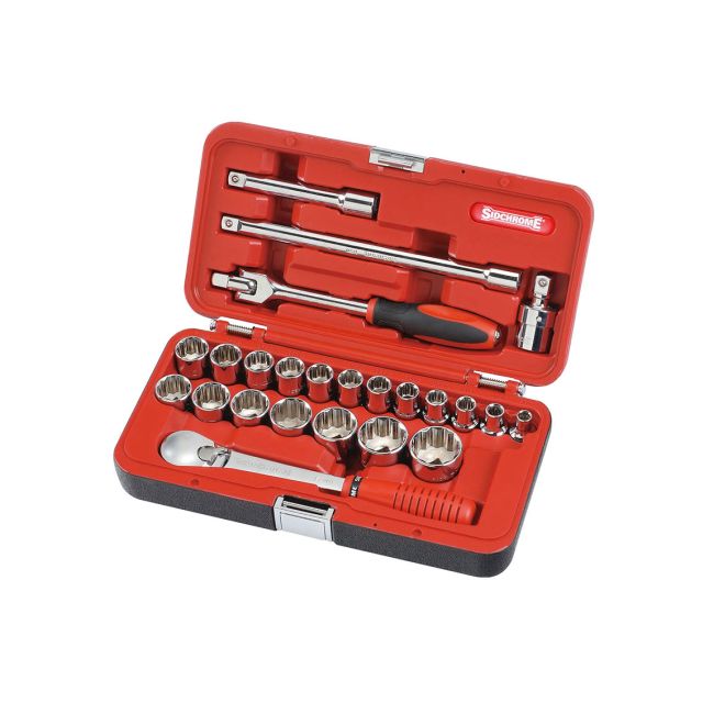 Sidchrome 24Pc 1/2" Drive Socket Set Metric SCMT10820