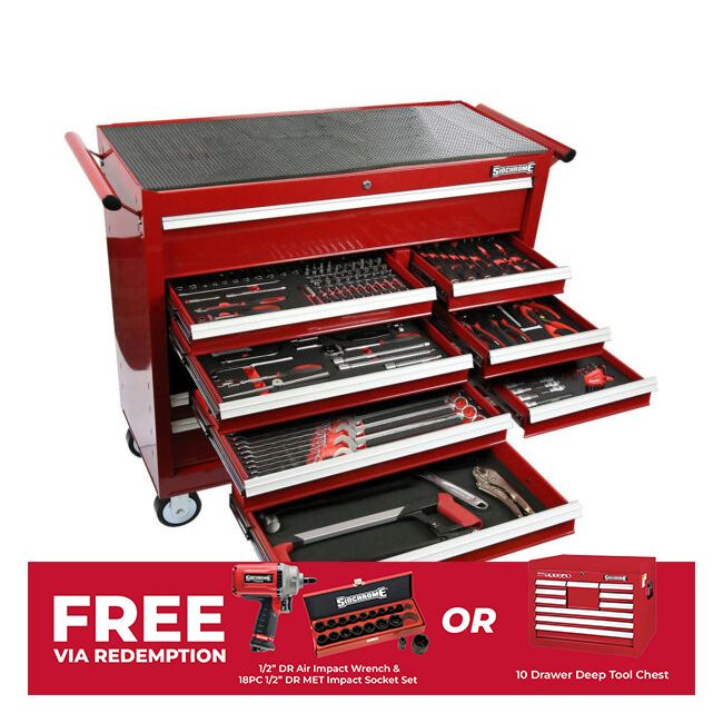 Sidchrome 281PC Metric & A/F 13 Drawer Tool Kit SCMT11200