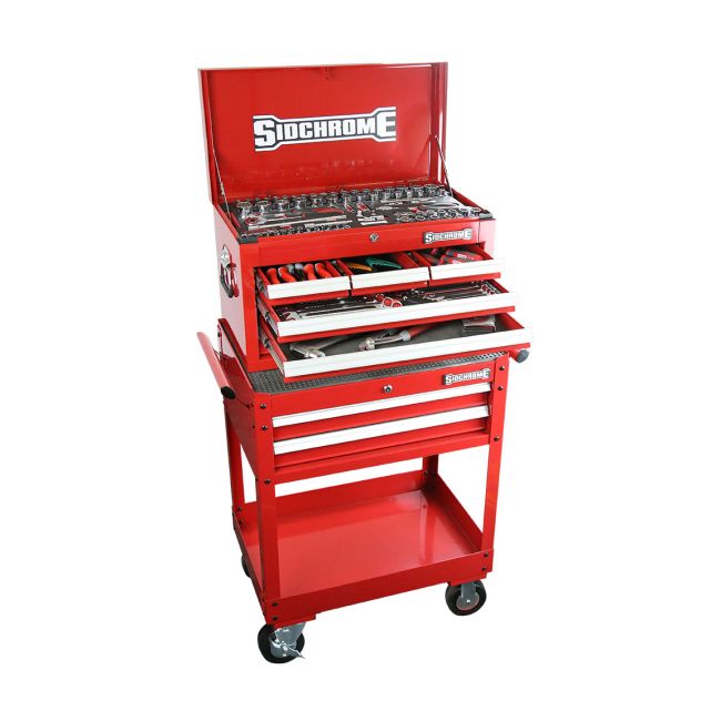 Sidchrome 147 Piece Met A/F Tool Kit Trolley + Top Chest SCMT11705