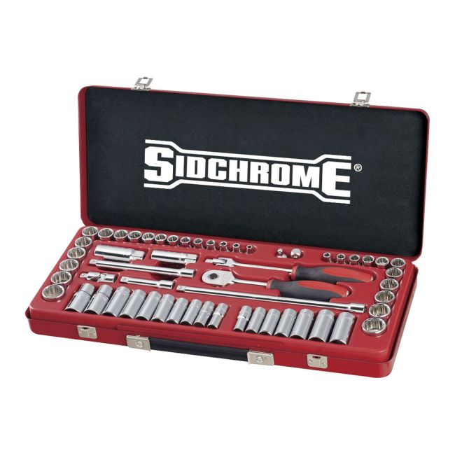 Sidchrome 56 Piece 3/8" Drive Socket Set Metric/AF SCMT13110