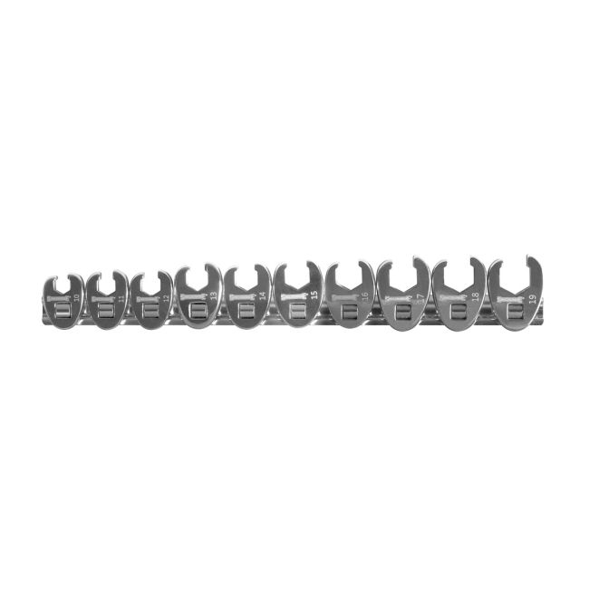Sidchrome 10Pc 3/8'' Crowfoot Wrench Set Metric SCMT13200