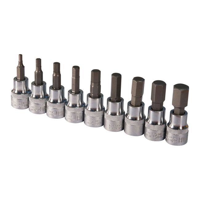 Sidchrome 9Pc 3/8" Drive Inhex Socket Set Metric SCMT13280