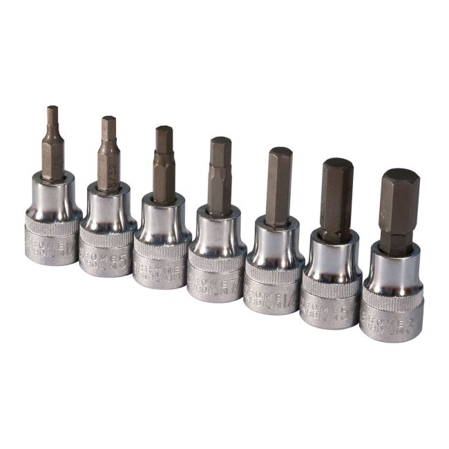 Sidchrome 7PC 3/8" DR Inhex Socket Set AF SCMT13456