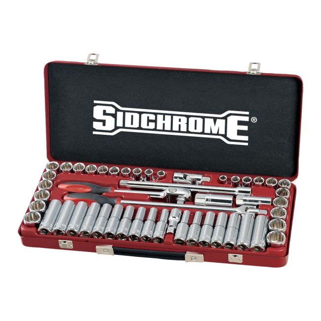 Sidchrome 51Pc 1/2" Drive Socket Set Metric/AF SCMT14130