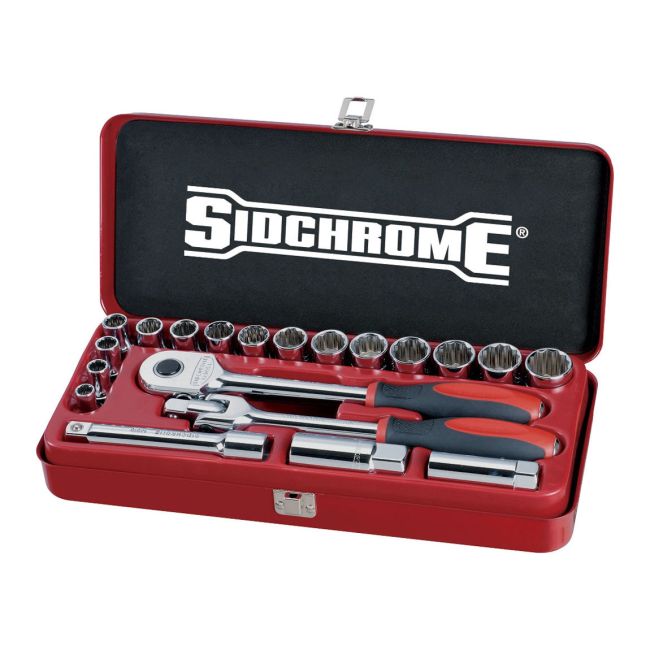 Sidchrome 20Pc 1/2" Drive Socket Set Metric SCMT14208