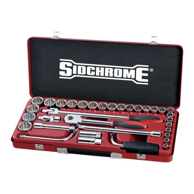 Sidchrome 33PC 1/2" DR Socket Set Metric SCMT14210