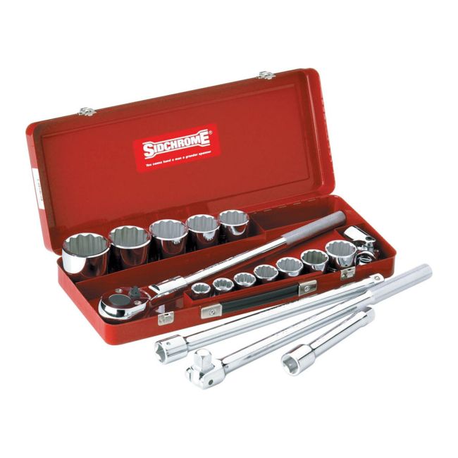 Sidchrome Socket set 17Pce 3/4Dr Metric SCMT15205