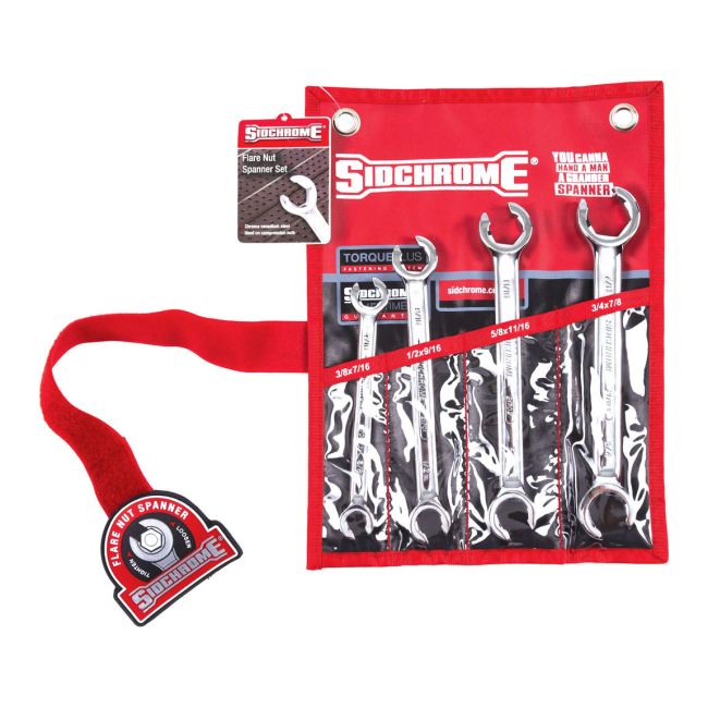 Sidchrome 4PC Flare Nut Spanner Set AF SCMT21459