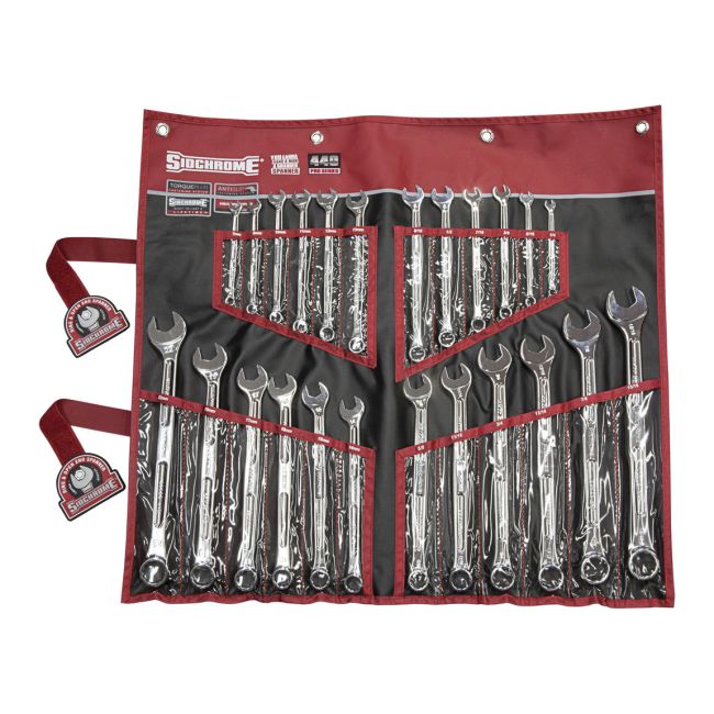Sidchrome 24Pc 440 Series Ring & Open End Spanner Set Metric/AF SCMT22106