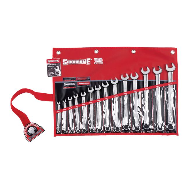 Sidchrome 14Pc Ring & Open End Spanner Set Metric SCMT22210