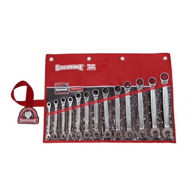 Sidchrome 13Pc 467 Series Geared Spanner Set AF SCMT22211