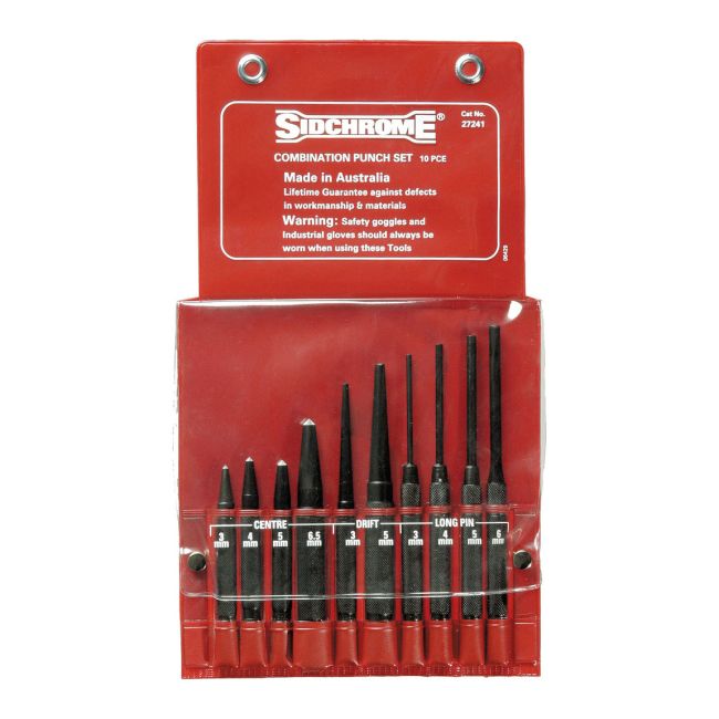 Sidchrome 10 Piece Combination Punch Set SCMT27241