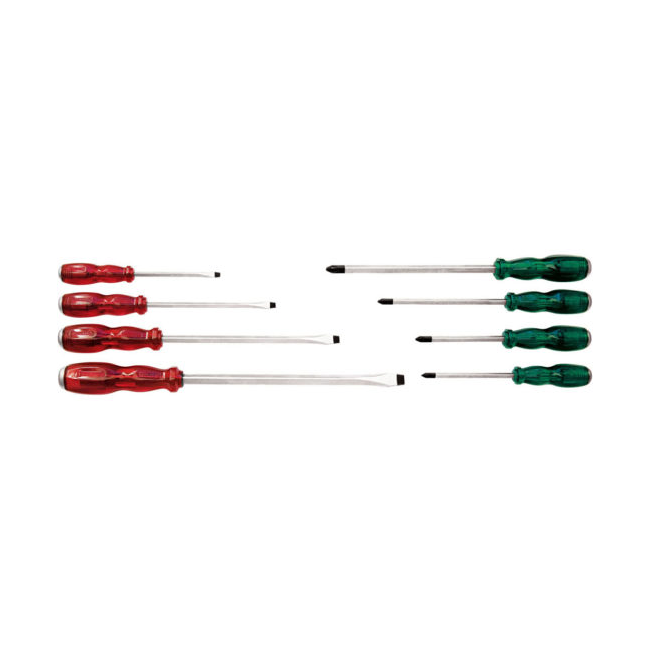 Sidchrome 8PC Thru Tang Screwdriver Set SCMT29110