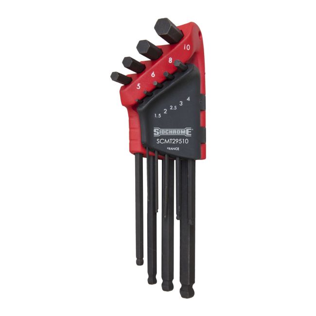 Sidchrome 9Pc Hex Key Set Long Metric SCMT29510