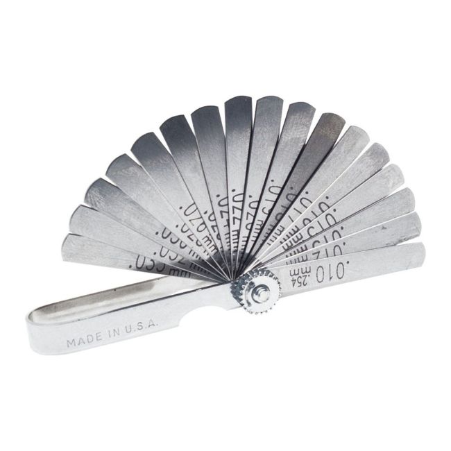 Sidchrome Feeler Gauge 3'' W/ 15 Blades 0.051-0.635mm SCMT70109
