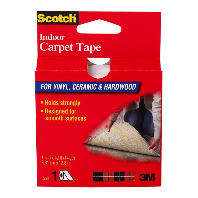 Scotch CT2010 Indoor Carpet Tape 38mmx12.8m Use On Foam Back Carpet CT2010