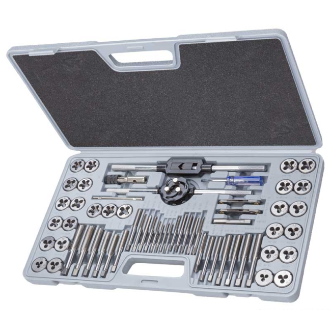 Geiger 60 Piece Metric/SAE Tungsten Steel Tap & Die Set GTDS60
