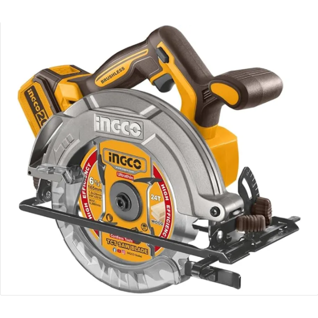Ingco 165mm 20V Li-Ion Cordless Circular Saw Skin HTP-CSLI1652
