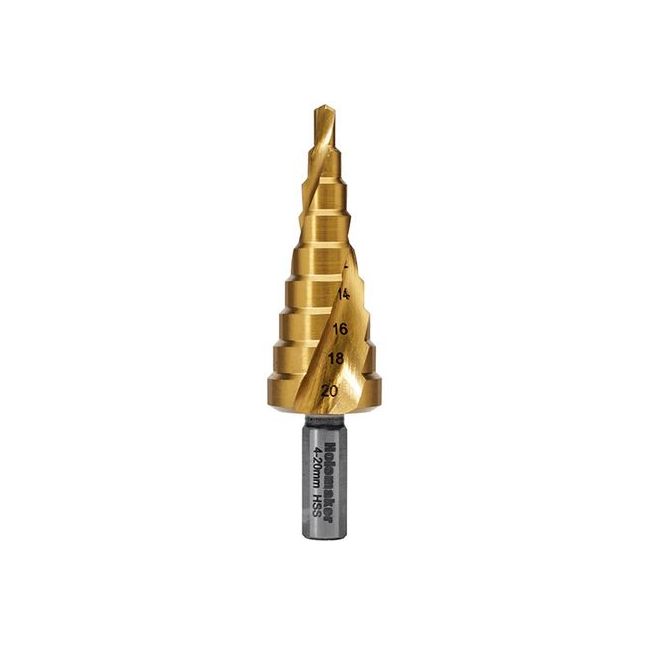 Holemaker Step Drill Spiral Flute 5 Steps 8MM Step Length 4 - 12MM SDXL4-12MM
