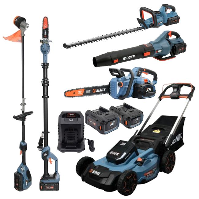 Senix X6 60V 6PC Brushless Gardening Combo Kit SEN_OPE_KIT_1