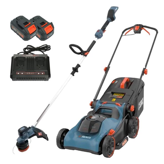 Senix X2 18V/36V 2PC Brushless Lawn Mower & Line Trimmer Combo Kit SEN_OPE_KIT_4