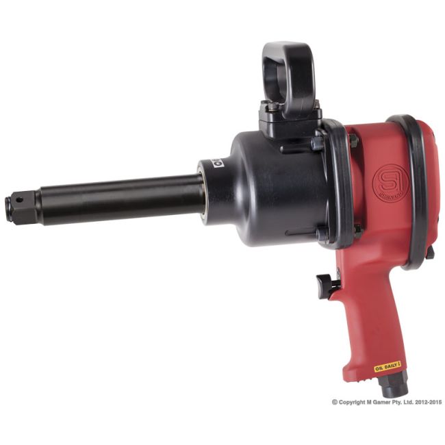 Shinano 1" Heavy Duty Impact Wrench with 6" Extended Anvil SI1866