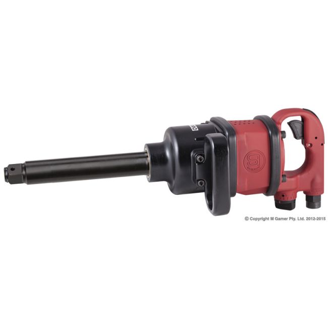 Shinano 1" Heavy Duty Inline Grip Impact Wrench with 8" Extended Anvil SI1878