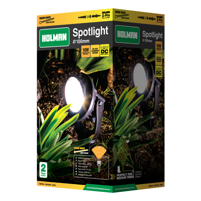 Holman Spot Light 100mm x 10W - White SLW10010