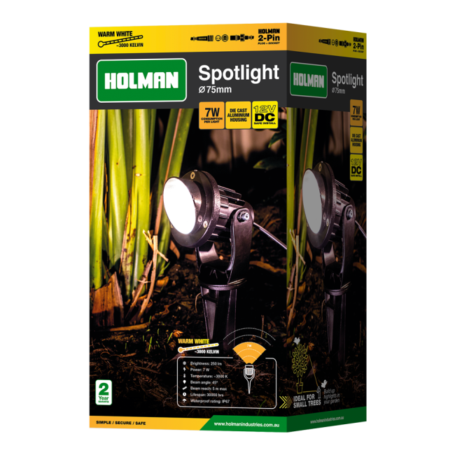 Holman Spot Light 75mm x 7W - White SLW757