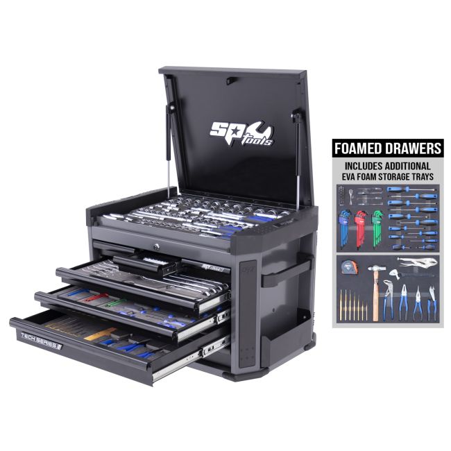SP Tools 212Pc Metric Tech Series Tool Kit Diamond Black SP50033DX