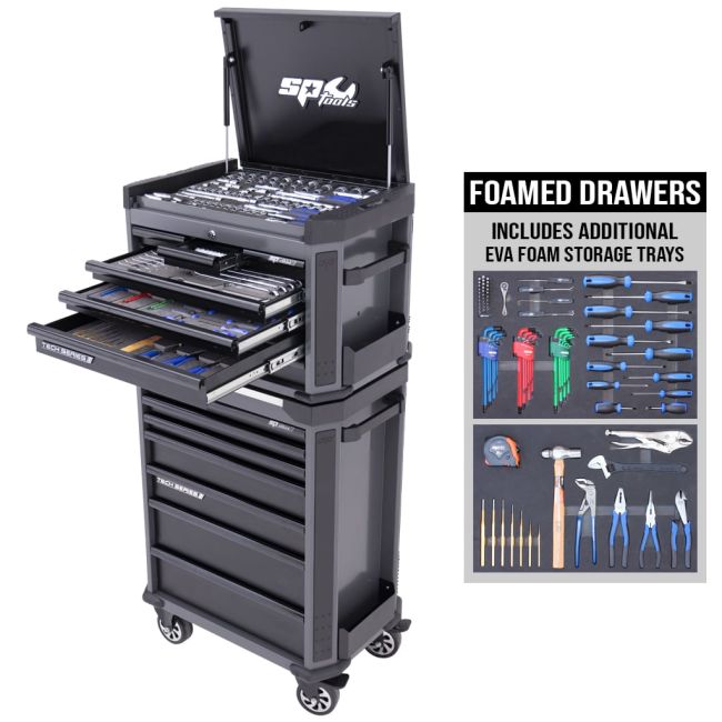SP Tools 213PC Metric Tech Series Tool Kit Diamond Black SP50039DX