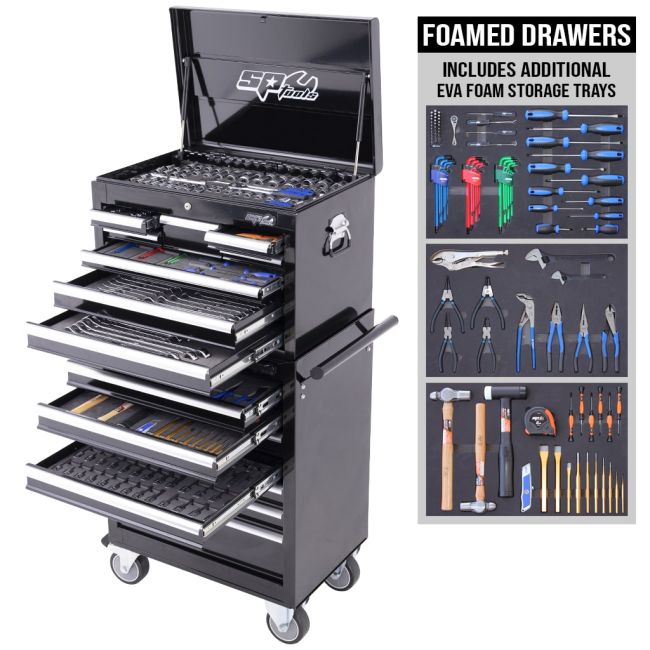 SP Tools Toolkit 549Pc Metric/Sae - Black Custom SP50164X