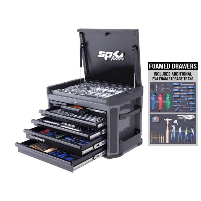 SP Tools Tech Series Tool Kit 281Pc Metric/Sae - Diamond Black SP52255DX