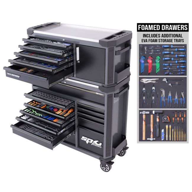 SP Tools Tool Kit 631Pc Met/Sae Diamond Black 18Dr Top+Roll SP52387DX