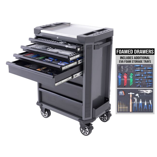 SP Tools Metric Diamond Black Technician Roller Cabinet Tool Kit 230Pc SP52525DX
