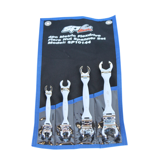 SP Tools Spanner Set 4 Piece Flex Head Flare Nut Metric SP10144