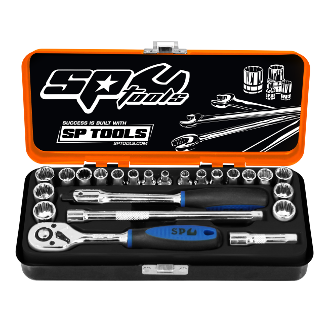 SP Tools 23PC 1/4" DR Socket Set Metric/SAE SP20100
