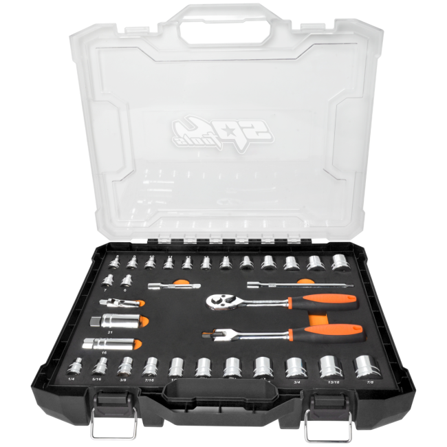 SP Tools 3/8"Dr 32PC Metric/SAE Socket Set SP20205