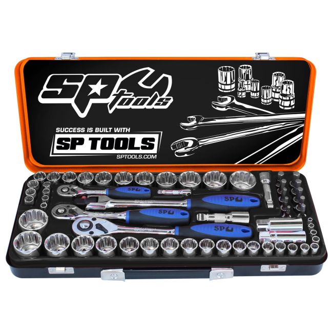 SP Tools 59pc Professional Metric/SAE Socket Kit SP20280