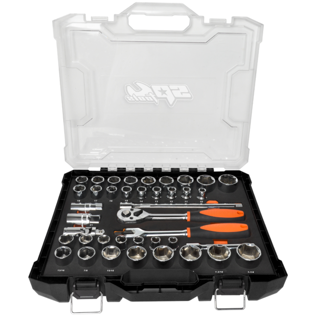 SP Tools 1/2"Dr 40PC Metric/SAE Socket Set SP20305
