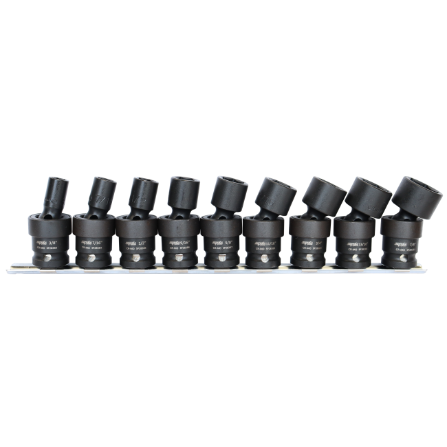 SP Tools 9 Piece 1/2" Sae Swivel Impact Socket Set SP20366